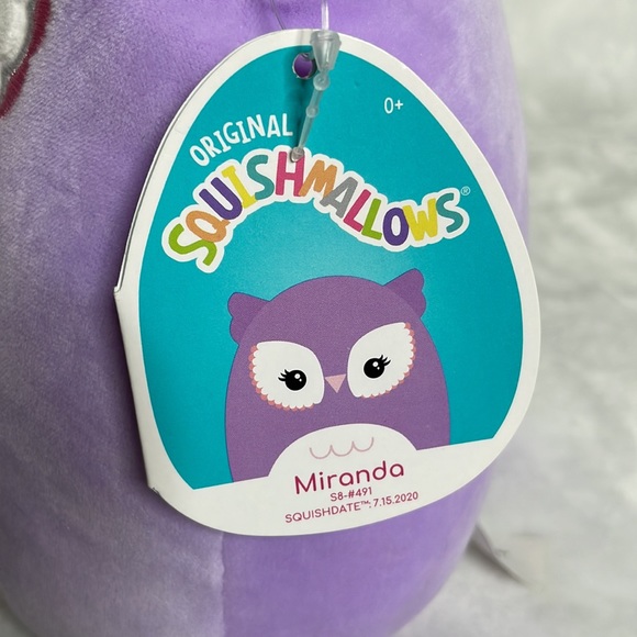 NWT Squishmallows Miranda the Purple Owl - Picture 5 of 8